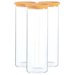 2L Scandi Storage Jars with Cork Lids - Pack of Three - By Argon Tableware