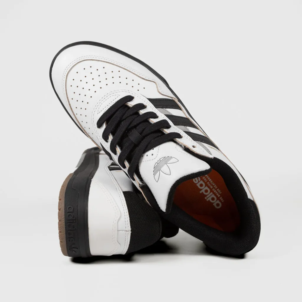 Adidas Skateboarding - Tyshawn II Shoes - Crystal White / Core Black / Charcoal Solid Grey