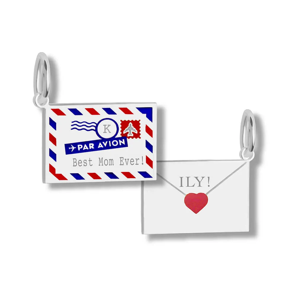 Air Mail Customizable Charm Silver Mini