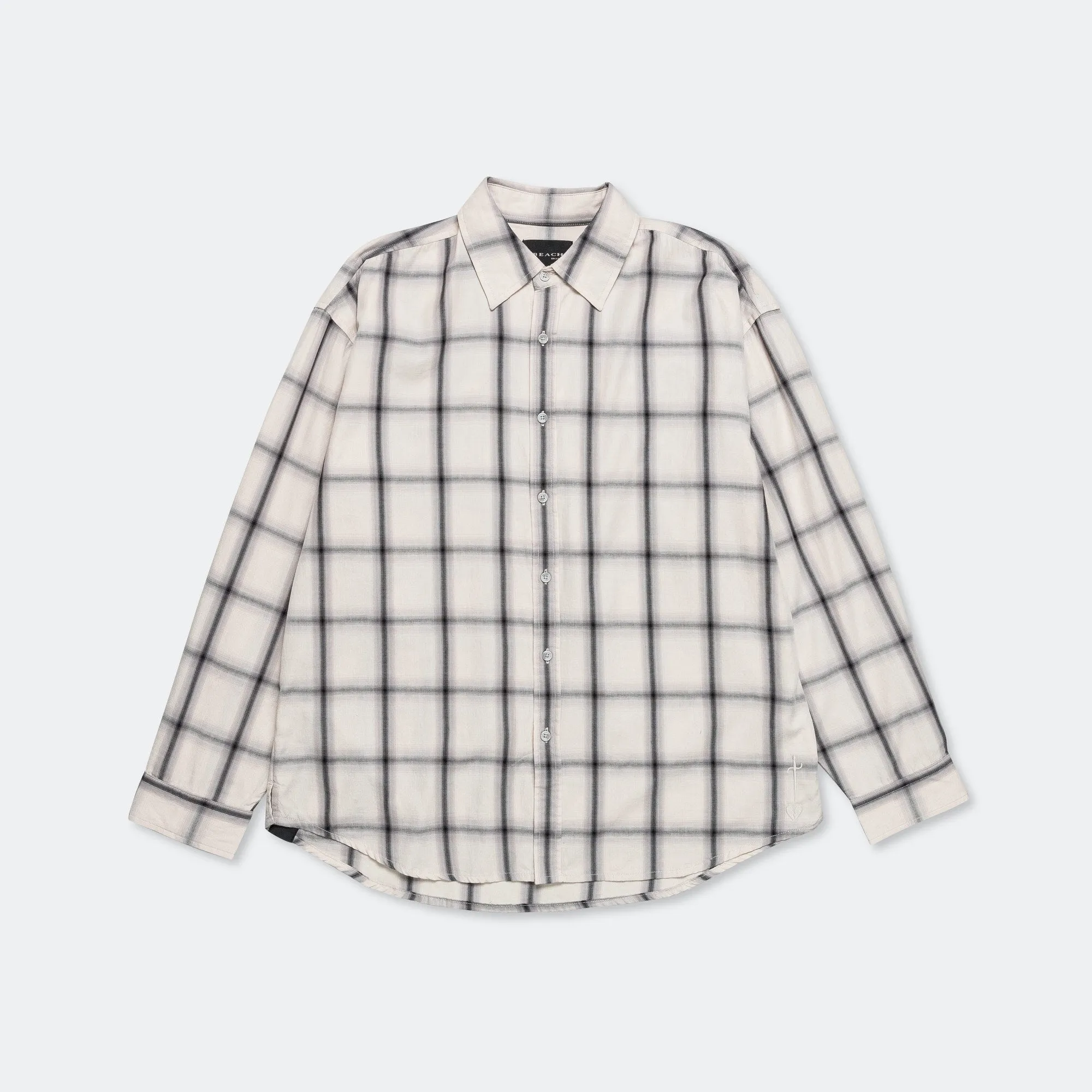 Big LS Shirt - Bone Plaid