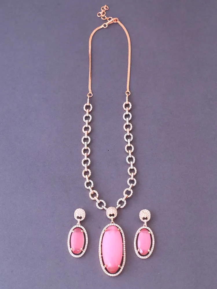 Blush Aline Zirconia Jewellery Set