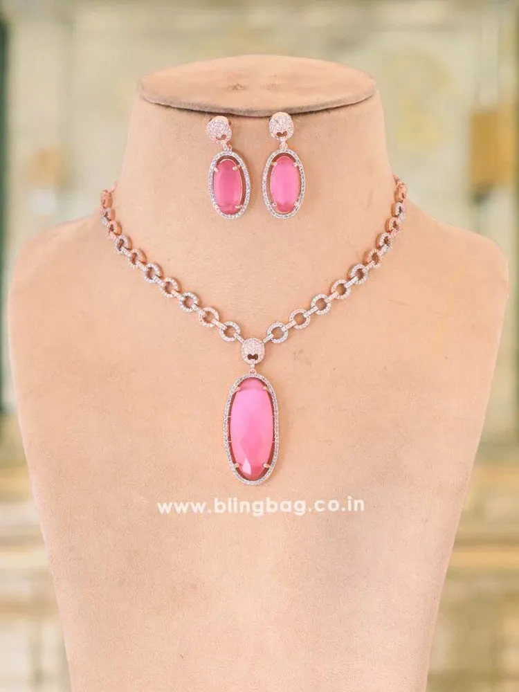 Blush Aline Zirconia Jewellery Set