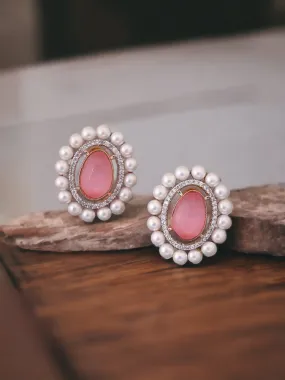 Blush Beryl Zirconia Studs