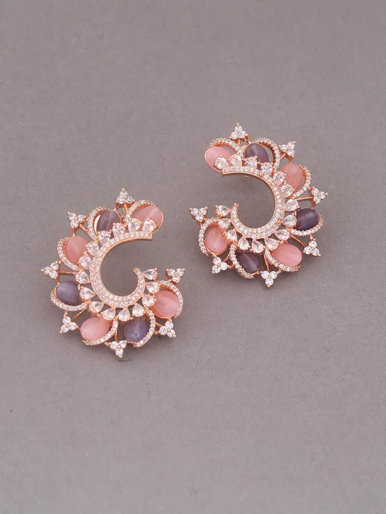 Blush Cronos Zirconia Studs