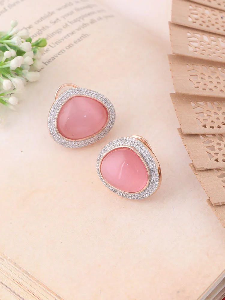 Blush Cyane Zirconia Studs