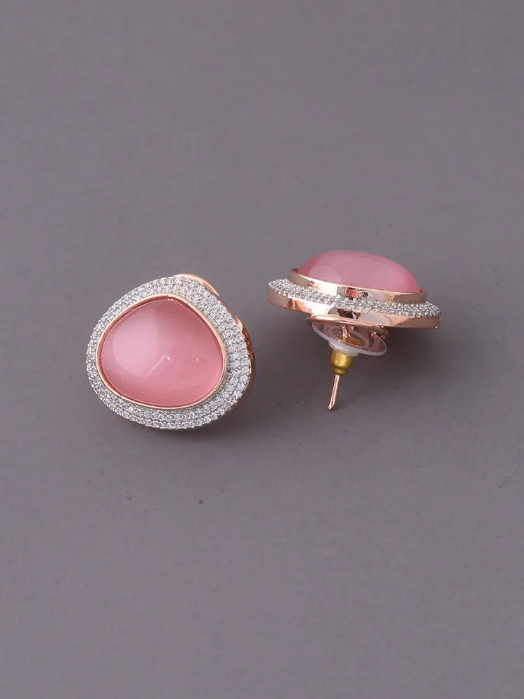 Blush Cyane Zirconia Studs