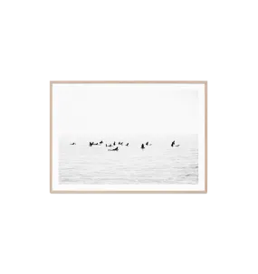 Byron Surfers Framed Print