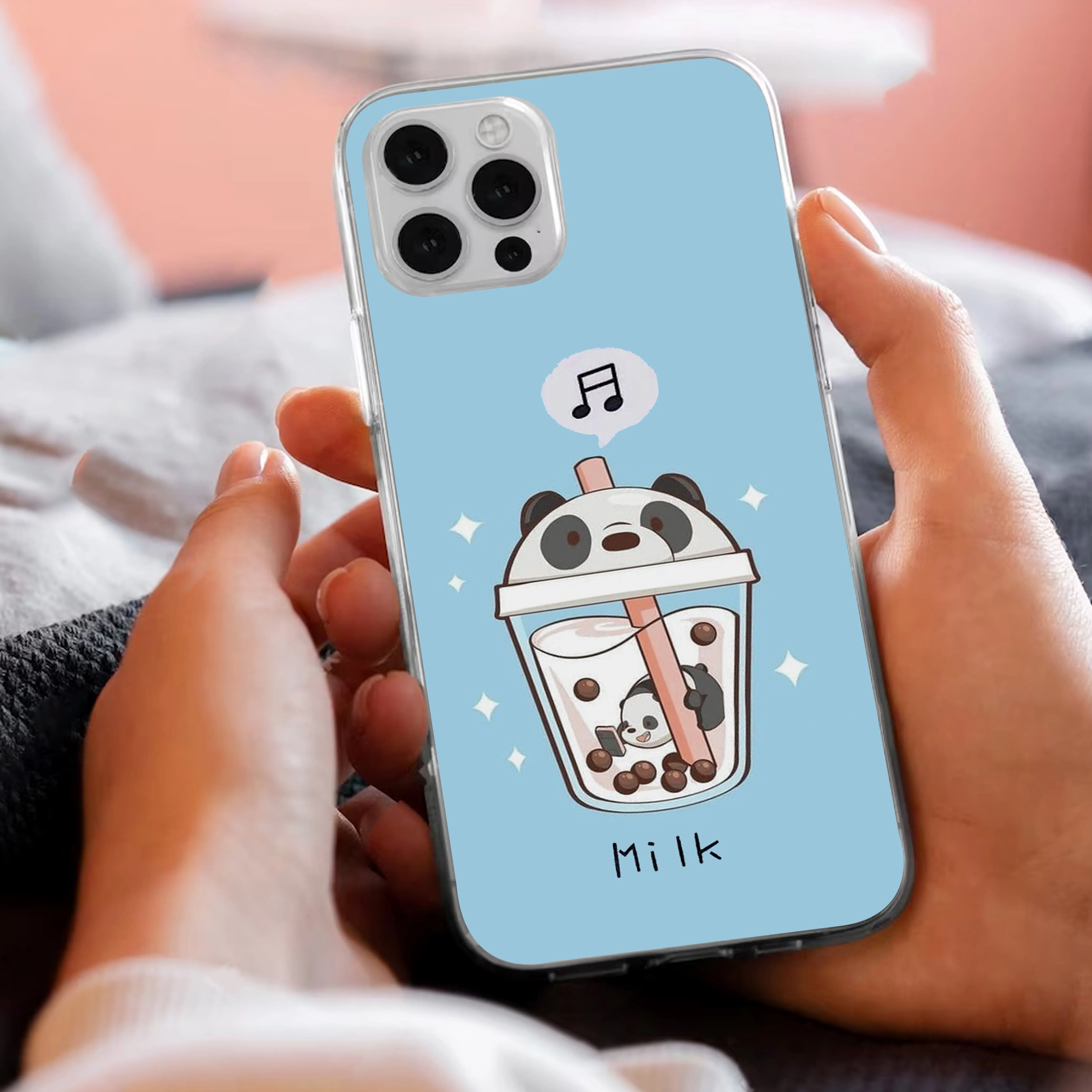 Cartoon Milk Tea We Bare Bears Silicon Case For Nothing