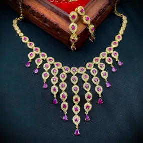 Chandelier AD Zircon (CZ) Necklace set