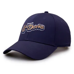 Cork Dorks Navy Wordmark Low Profile Game Changer Cap