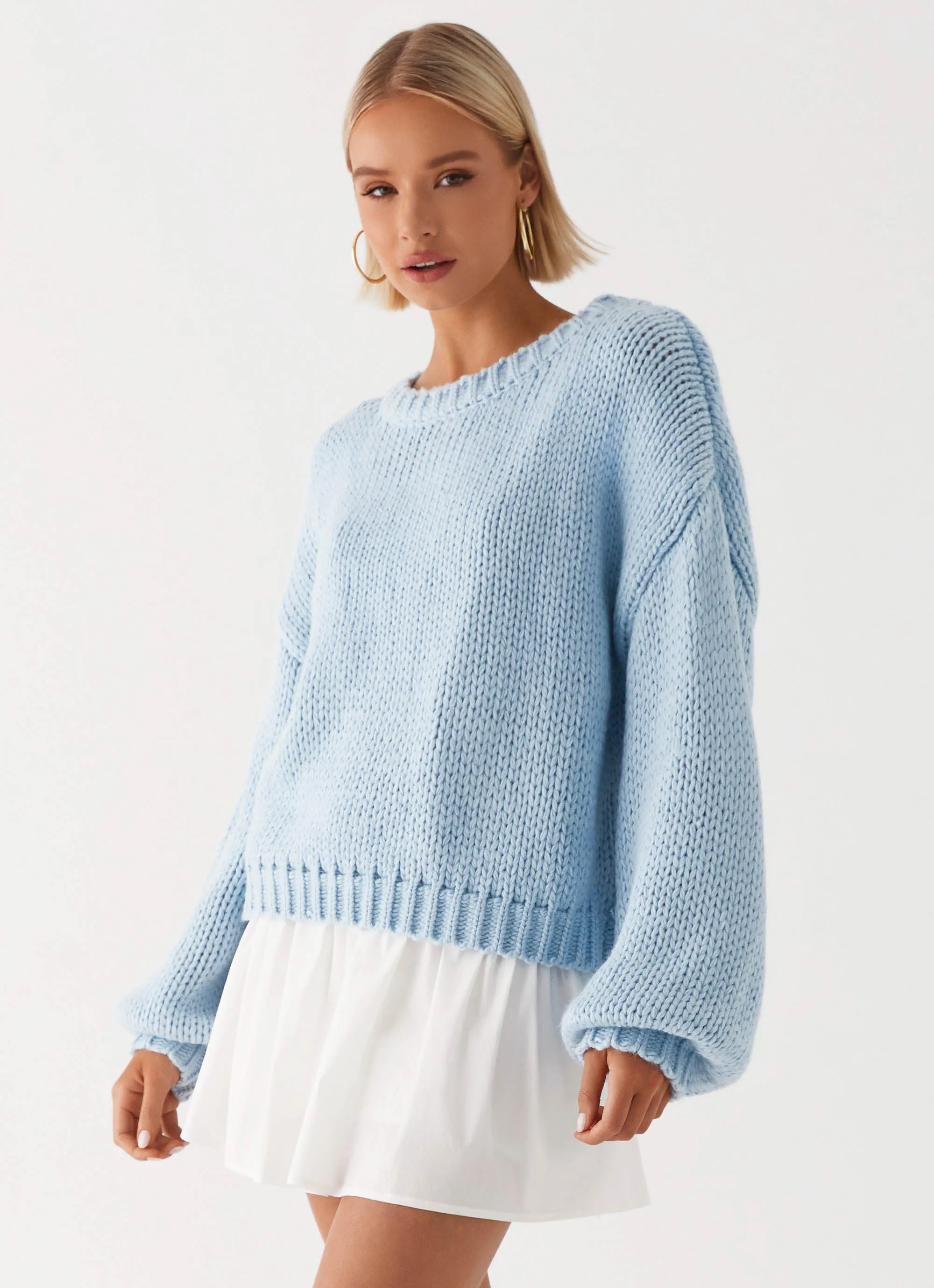 Costella Knit Sweater - Blue