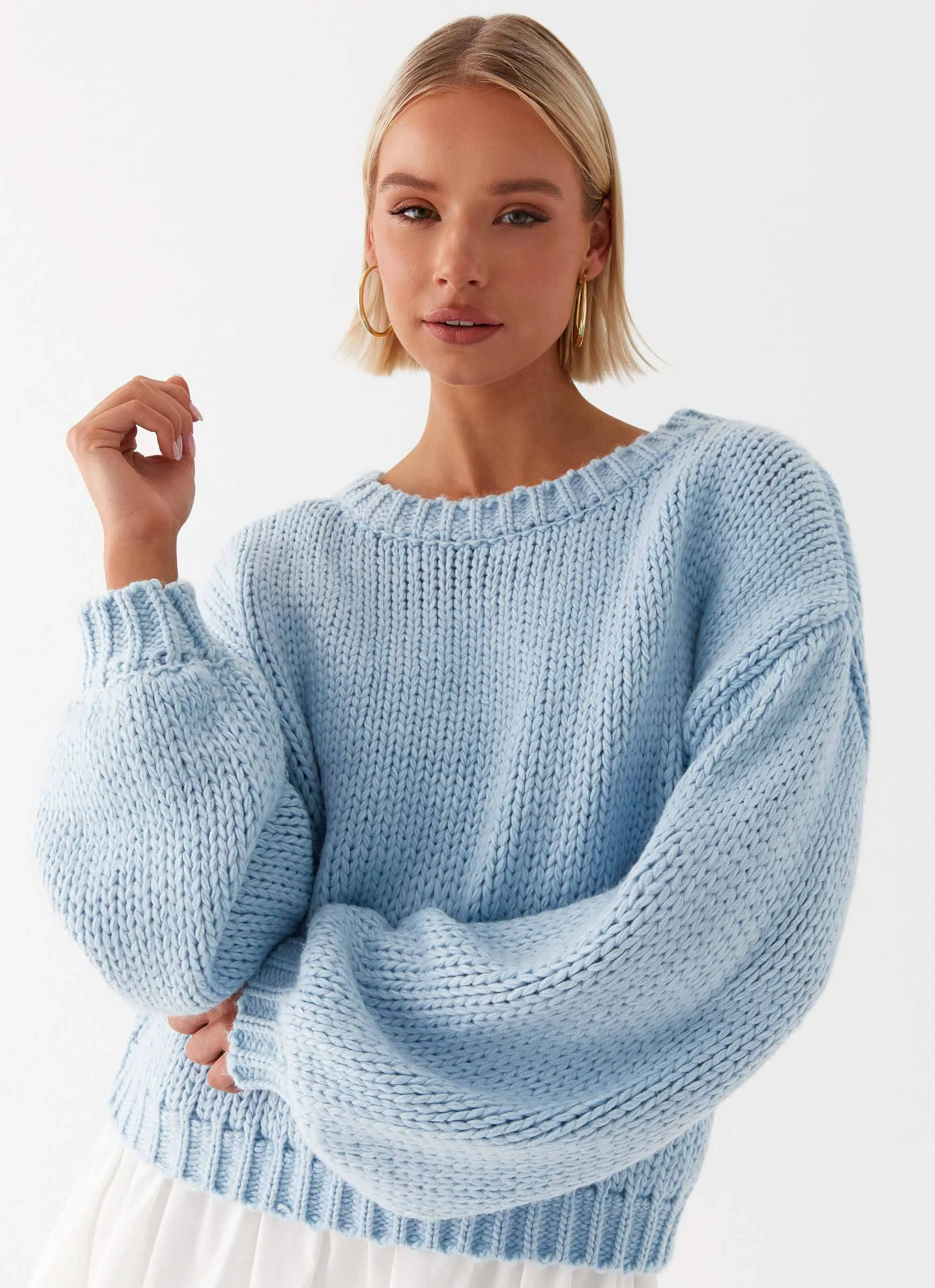 Costella Knit Sweater - Blue