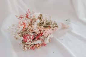 Dried Flowers Bridal Bouquet - Pastel Pink & White