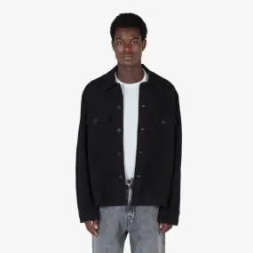 Evening Coach Jacket Black Brushed Cotton