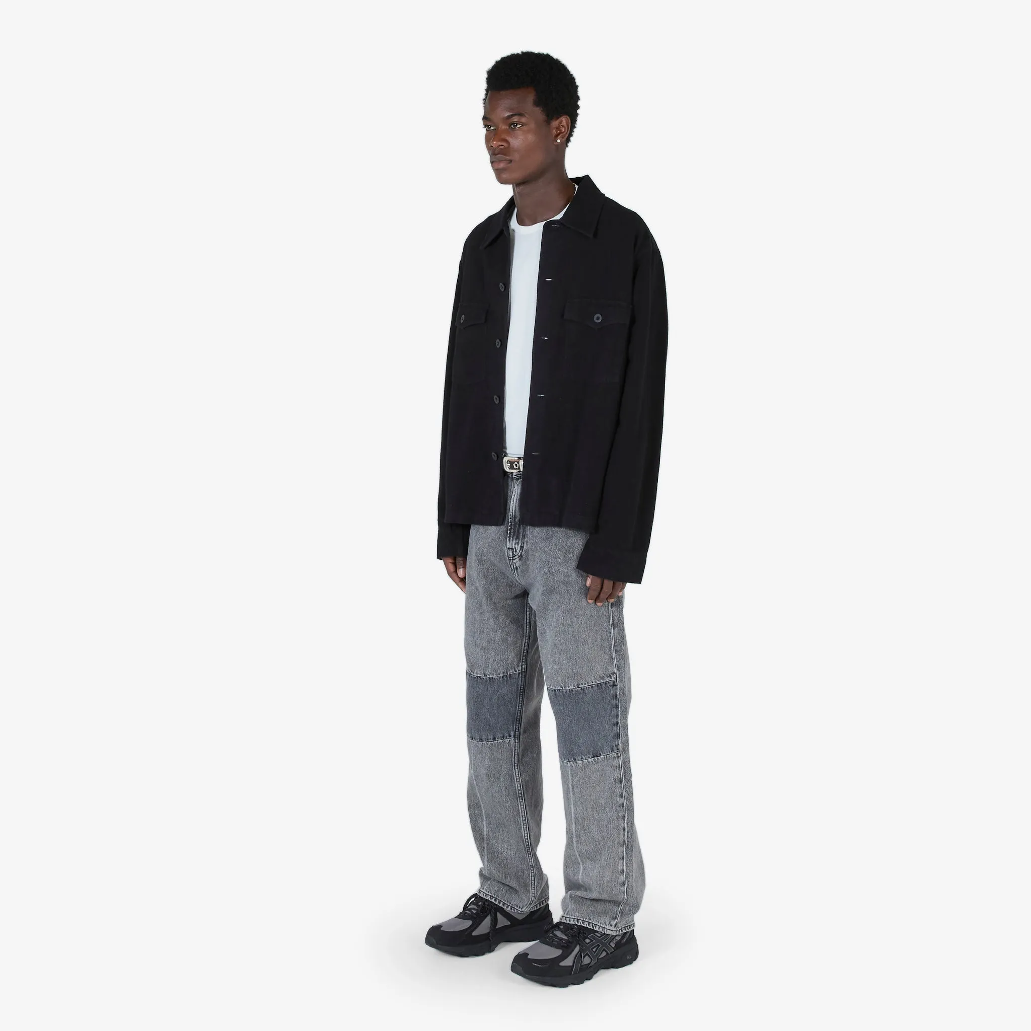 Evening Coach Jacket Black Brushed Cotton