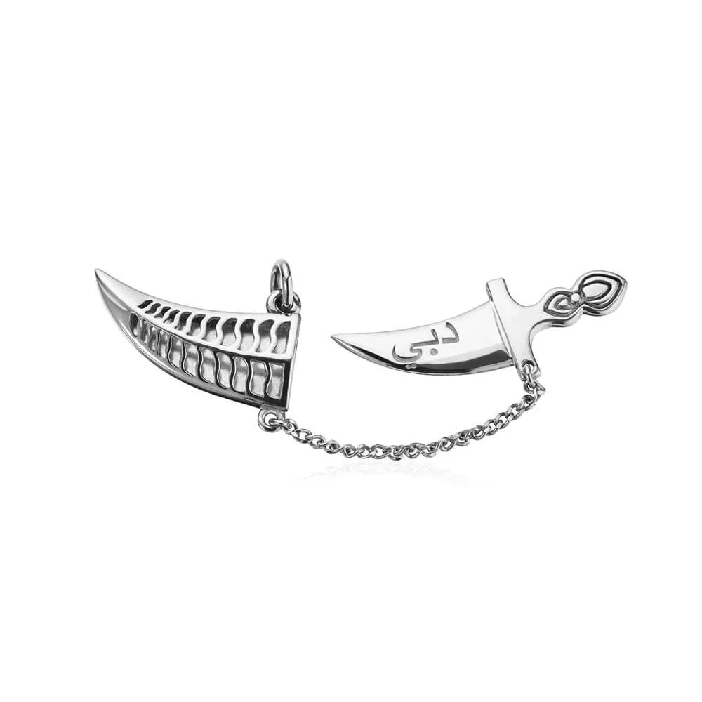 Khanjar Dagger Charm Dubai UAE Silver