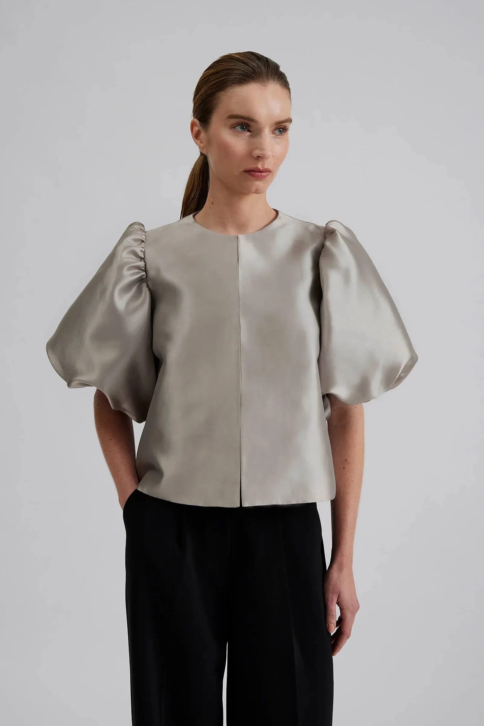 Malina Cleo Blouse With Poufy Balloon Sleeves