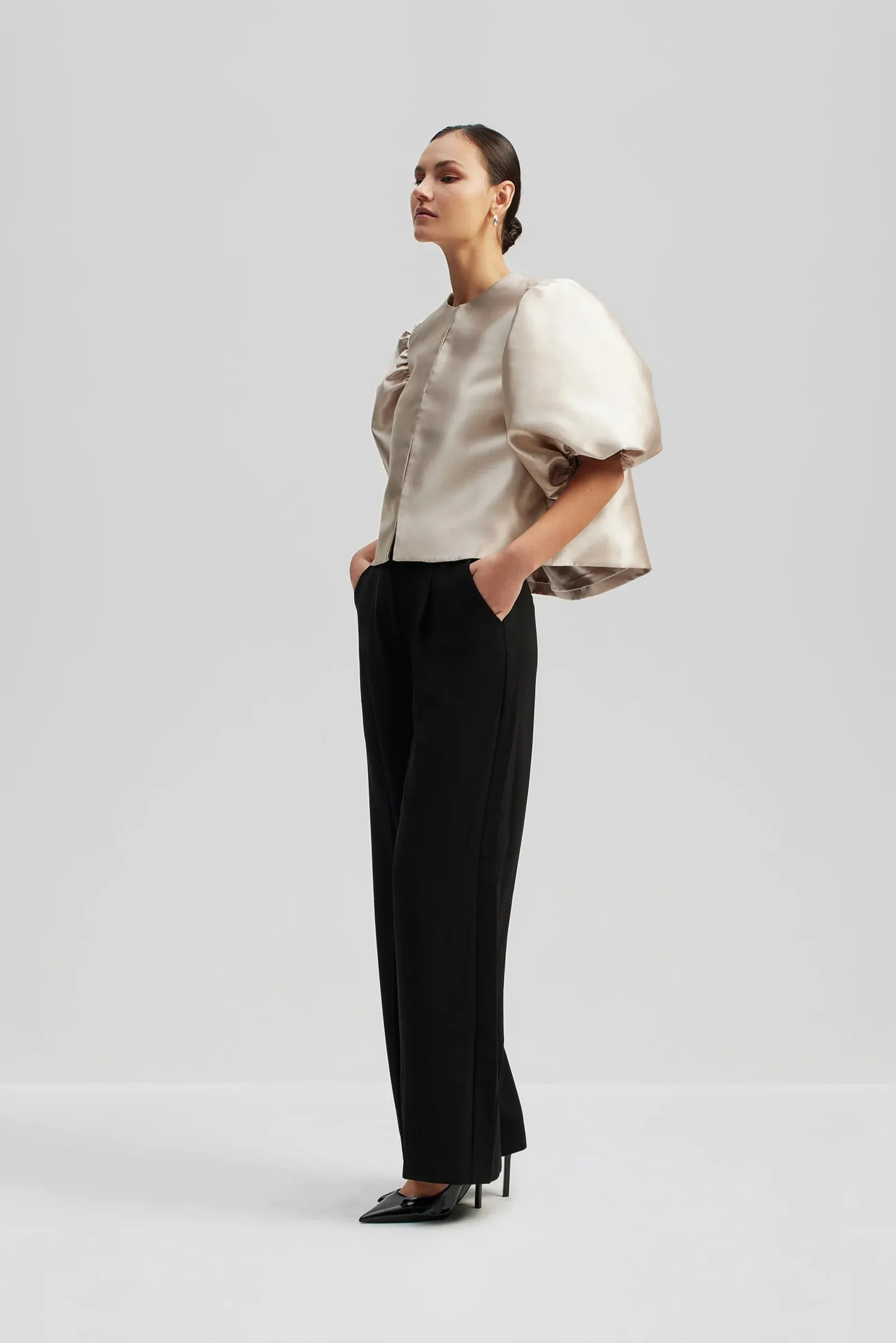 Malina Cleo Blouse With Poufy Balloon Sleeves