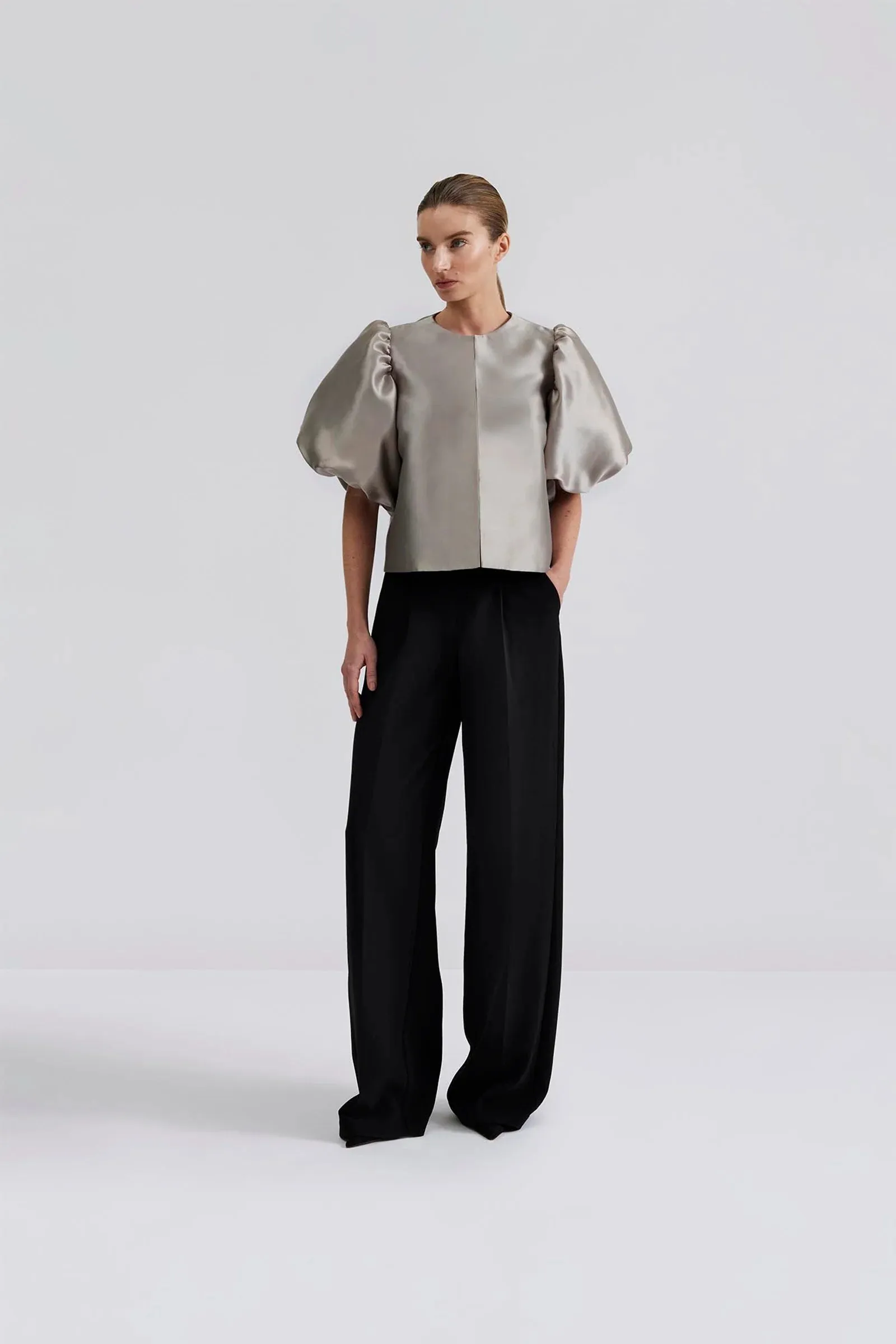 Malina Cleo Blouse With Poufy Balloon Sleeves