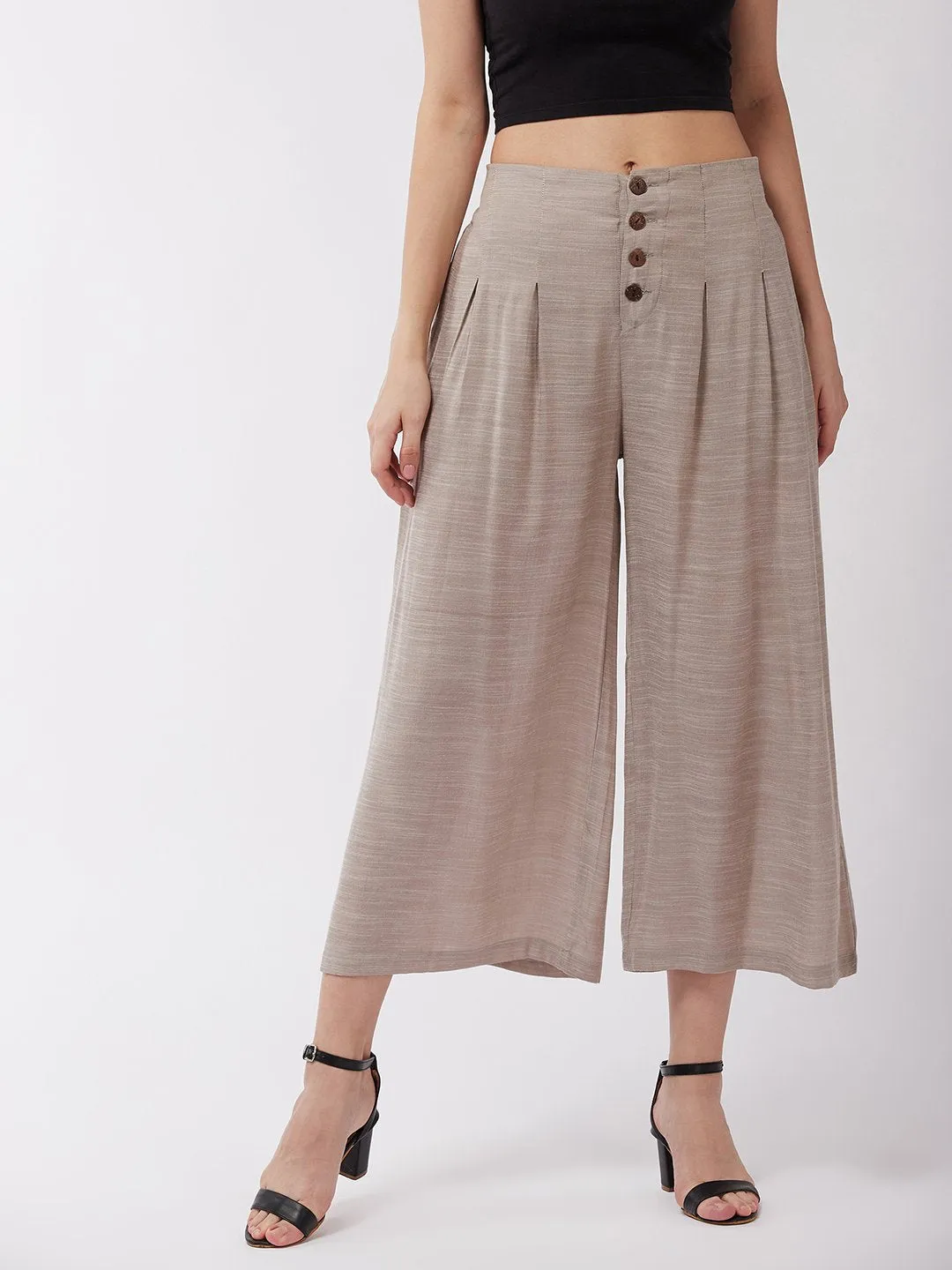 Mushroom Gray Culottes