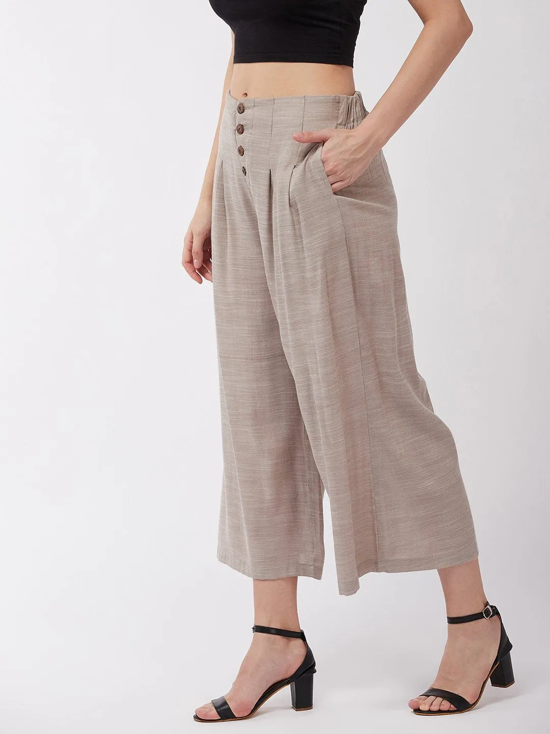 Mushroom Gray Culottes