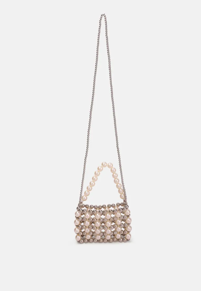 Pearl Beaded Sling Bag