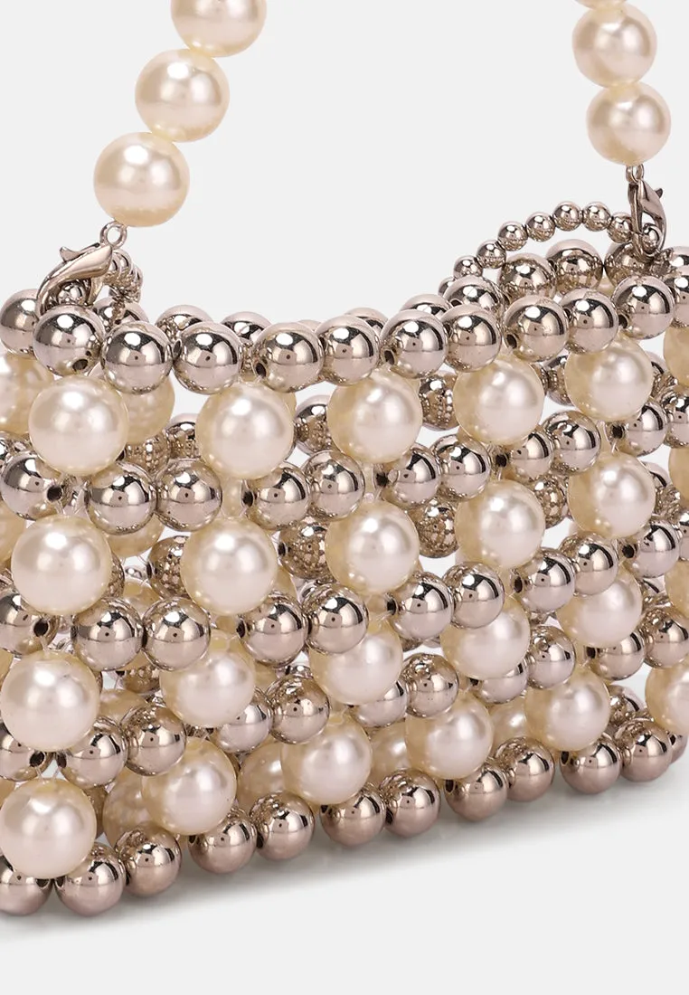 Pearl Beaded Sling Bag