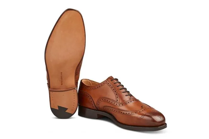 Piccadilly Brogue Oxford City Shoe - Beechnut Burnished