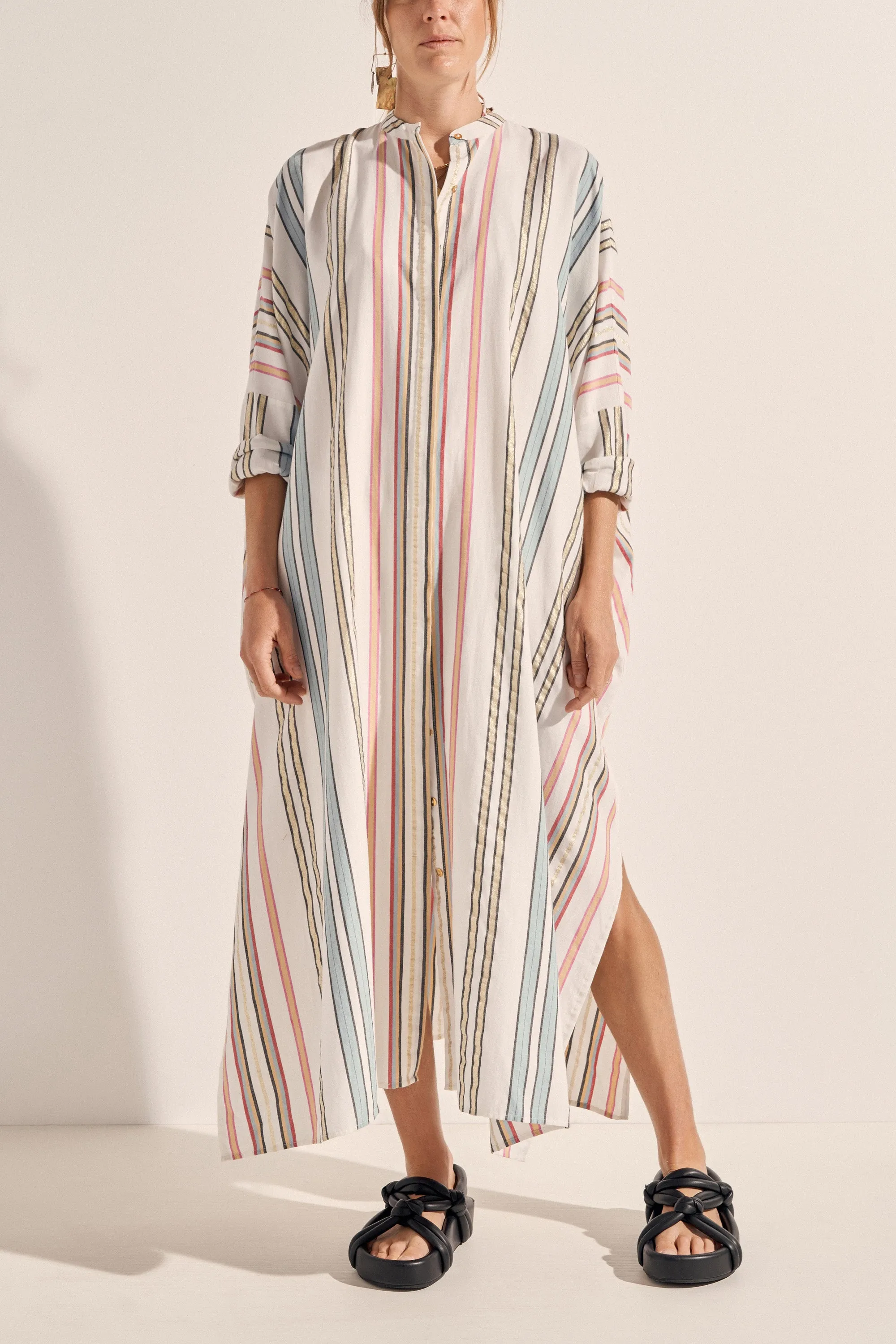 Pollux Byron Stripe Maxi Caftan Dress