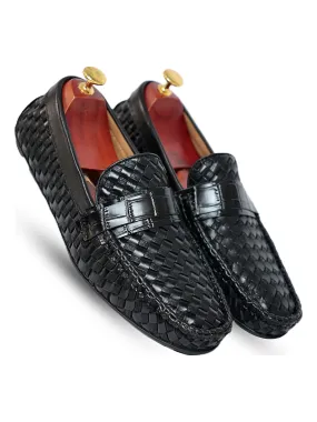 Ross Weaved Loafer Black