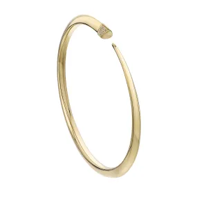 Sabre Slim Bangle - Yellow Gold Vermeil & Diamond Pavé