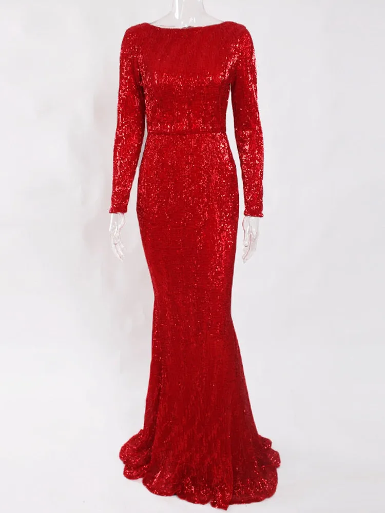 Sequin Evening Formal Gown