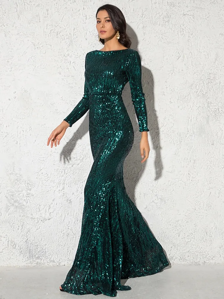 Sequin Evening Formal Gown