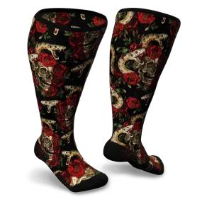 Serpent Skull Diabetic Compression Socks