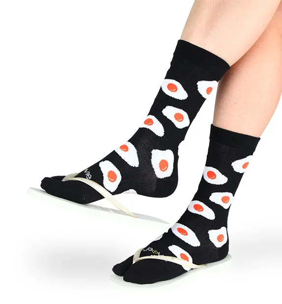 Split Toe Crew Socks - Bites - 3 Pack