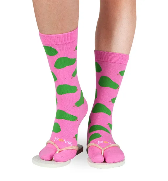 Split Toe Crew Socks - Bites - 3 Pack