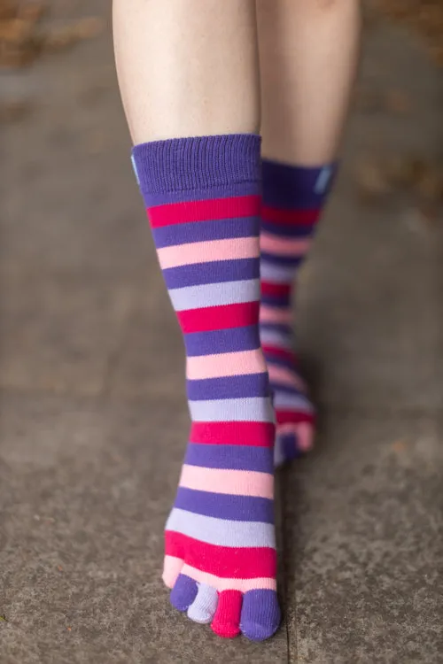 Stripy Crew Toe Socks