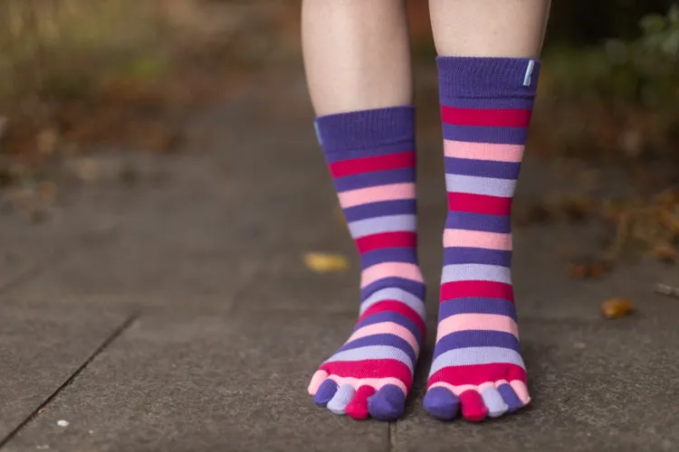 Stripy Crew Toe Socks