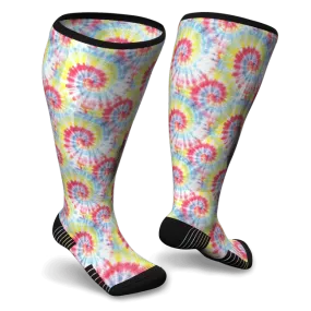 Tie Dye Diabetic Compression Socks