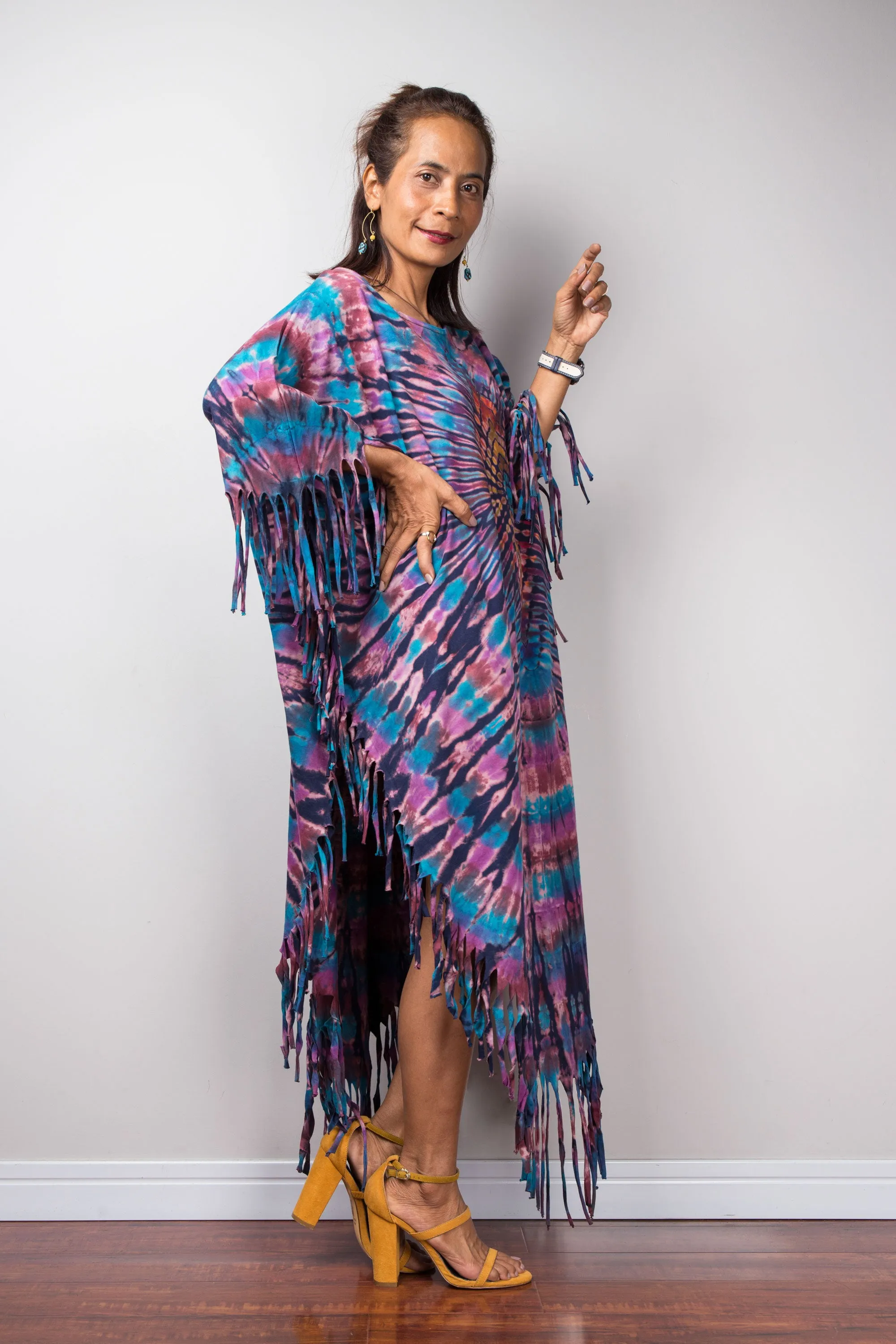 Tie dye poncho top