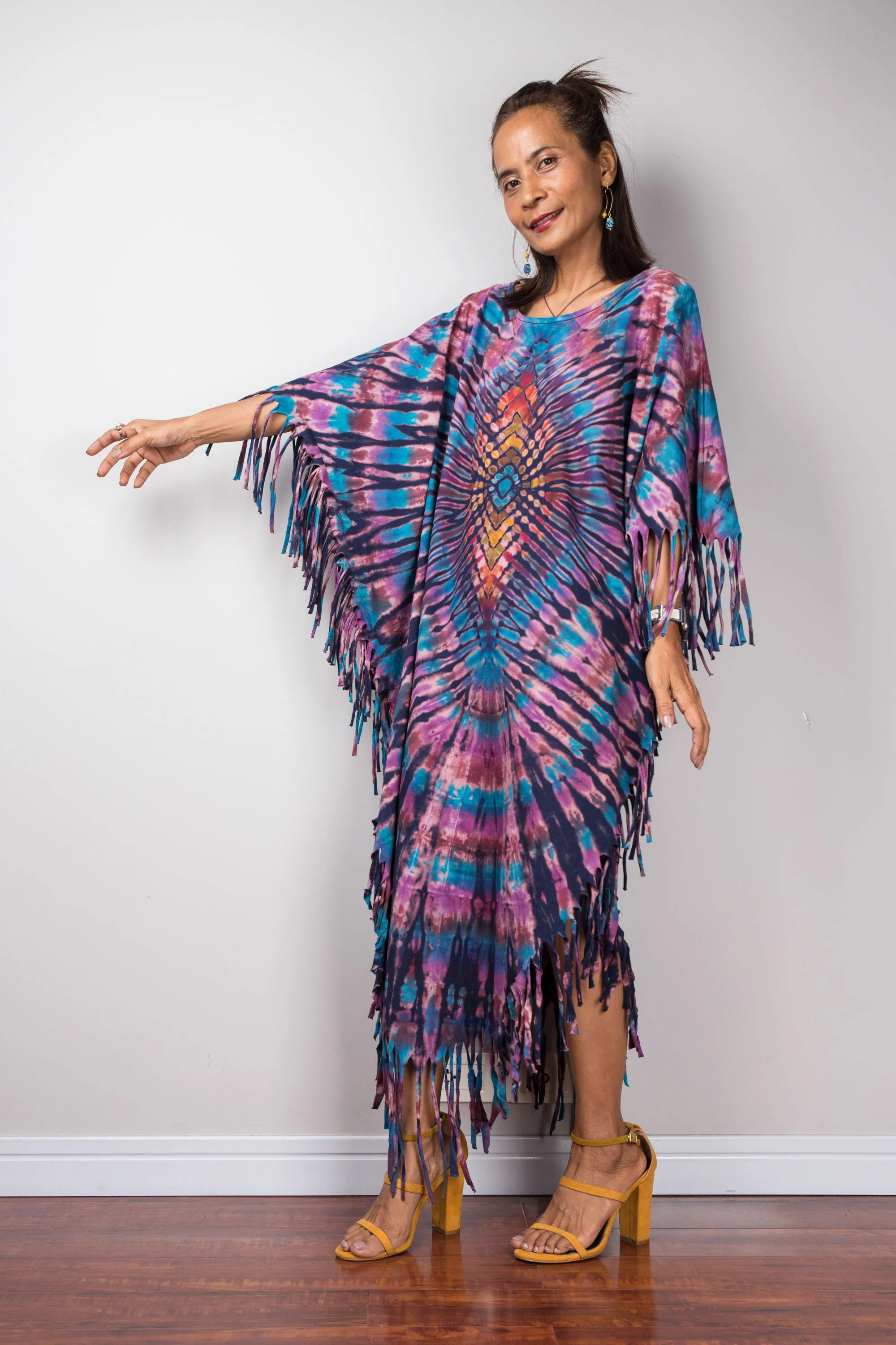 Tie dye poncho top